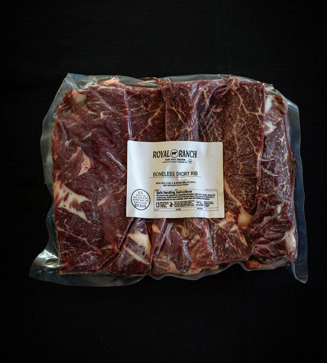 Boneless Short Ribs 1lb – Royal Family Farms